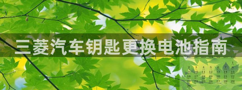 优发国际平台u8怎么样可靠吗：三菱汽车钥匙更换电池指南